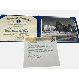 USAF Honorable Discharge Certificate & Keesler Medical Center Letter & Photo